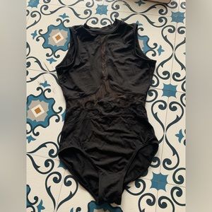 Black dancewear leotard